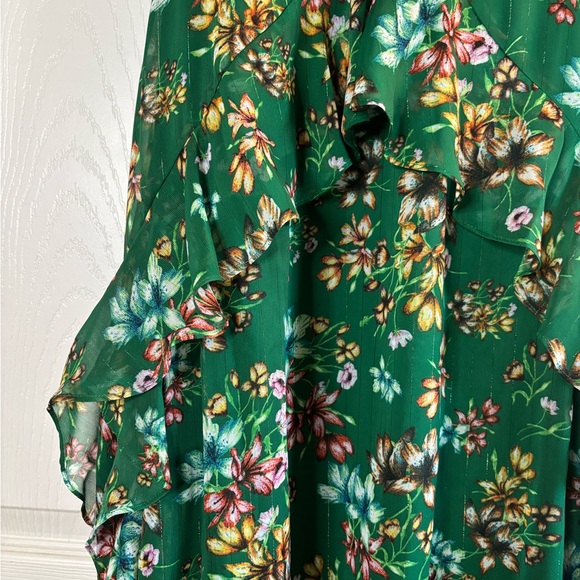 😍 Metallic Floral V-Neck Sleeveless Maxi Dress - Picture 13 of 15